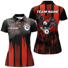 Load image into Gallery viewer, Personalized Eagle Billiards Shirts For Women Custom 8 Ball Pool Jerseys Mens Billiards Shirts VHM1182
