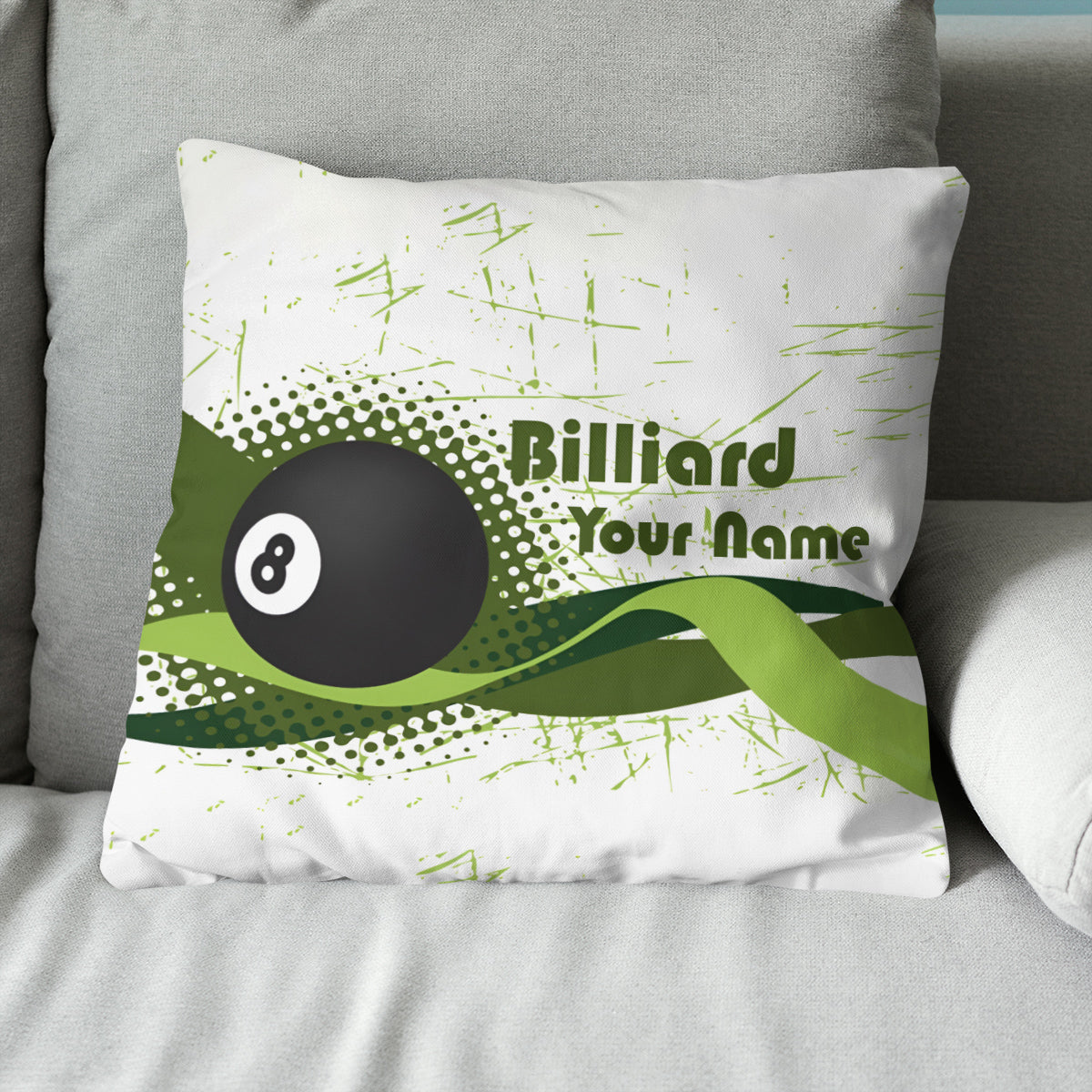 Personalized Green 8 Ball Billiards Pillow Custom Gifts For Pool Players VHM0852