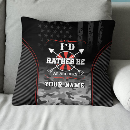 Personalized Camouflage US Flag Archery Pillow Custom Archery Gift Ideas VHM0868