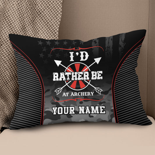Personalized Camouflage US Flag Archery Pillow Custom Archery Gift Ideas VHM0868