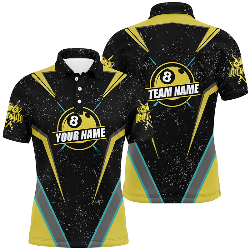 Personalized Billiard Jerseys Grunge Style Men Polo Shirts Custom Pool Team Jerseys For Player TDM0412