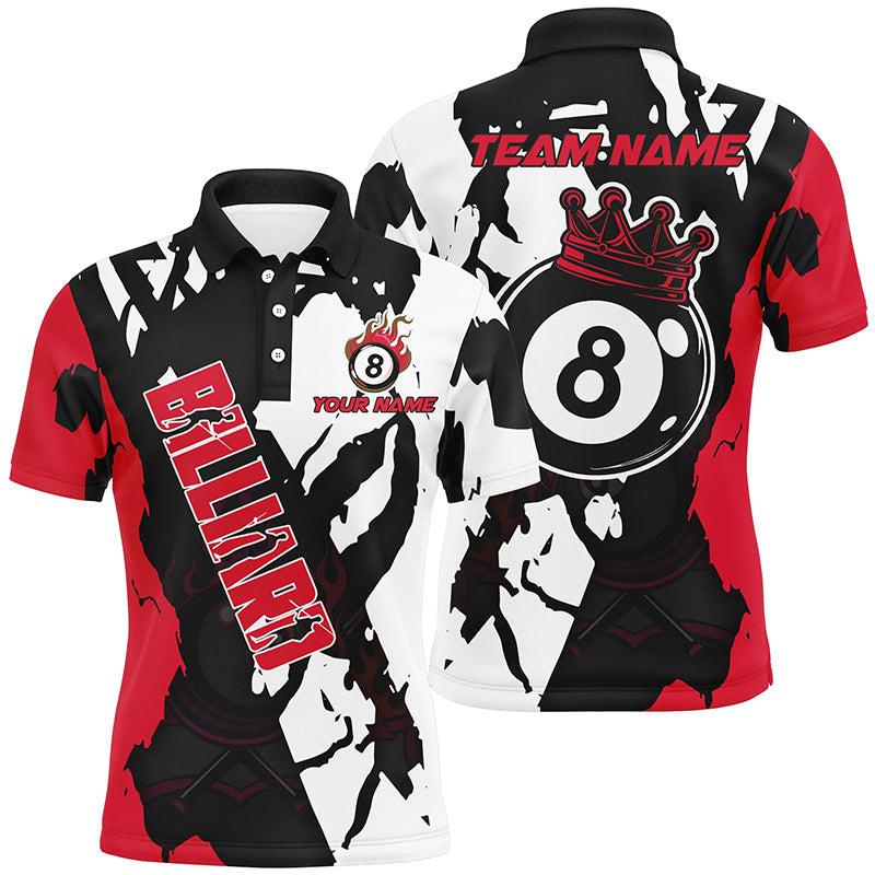 Personalized Multi-Color 8 Ball Pool Grunge Style Billiard Shirts Custom Billiard Team Jersey Apparel TDM1572