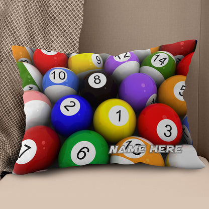 Personalized Billiard Balls Pillow, Best Billiard Pillow Gifts For Pooler TDM0862