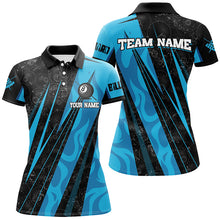 Load image into Gallery viewer, Personalized Blue Billiard Tournament Sport Shirts For Women, Best Billiard Team Jerseys Uniform TDM1768