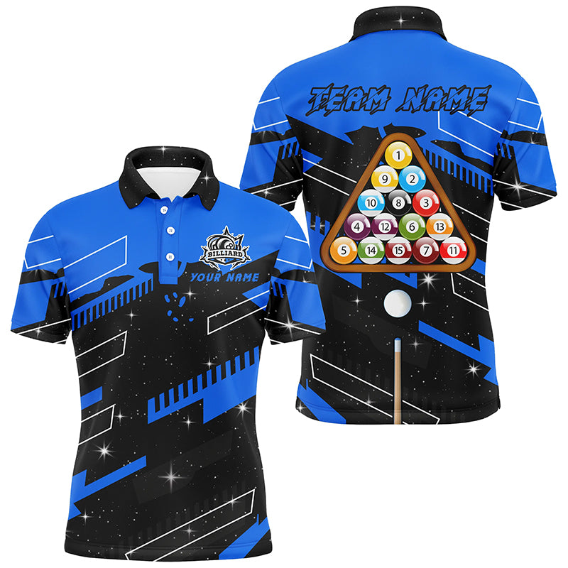 Personalized Blue 8 Ball Pool Jerseys Billiard Shirts For Men Custom 8 Ball Billiard Team Shirts TDM1962