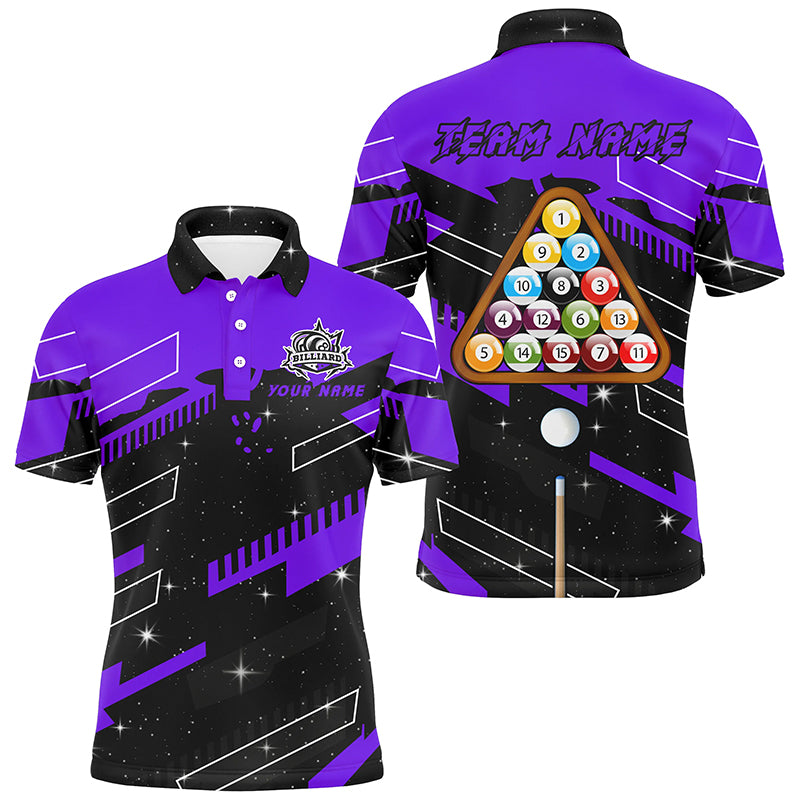 Personalized Purple 8 Ball Pool Jerseys Billiard Shirts For Men Custom 8 Ball Billiard Team Shirts TDM1963