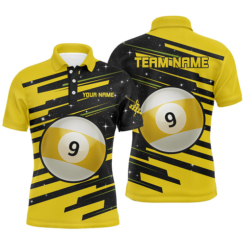 Personalized 9 Ball Pool Billiard Polo Shirts For Men Custom Team Name Billiard Jerseys TDM0701