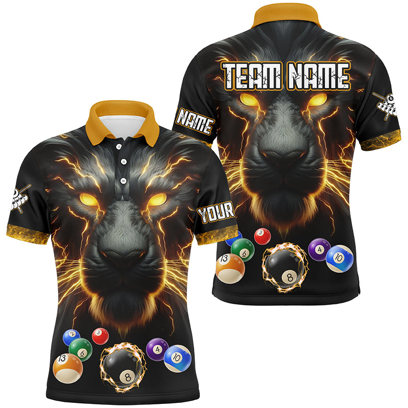 Personalized Lion Billiard Shirts For Men Custom 3D Printed Billiard Balls Team Jerseys Uniform TDM2178