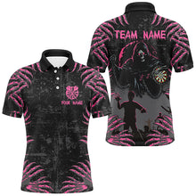 Load image into Gallery viewer, Funny Claw Grim Reaper Men Darts Shirts Custom Grunge Pink Black  Halloween Darts Jerseys TDM2697