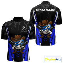 Load image into Gallery viewer, Black And Blue Funny 10 Ball Billiard Shirt For Men Custom Pool Team Shirts, Billiard Jersey TDM5410