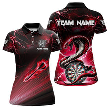 Load image into Gallery viewer, Red Thunder Lightning Custom Cobra Snake Women Dart Shirts Best Dart Jerseys Dart Team Shirts TDM3394