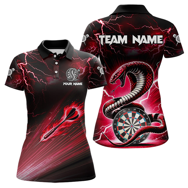 Red Thunder Lightning Custom Cobra Snake Women Dart Shirts Best Dart Jerseys Dart Team Shirts TDM3394