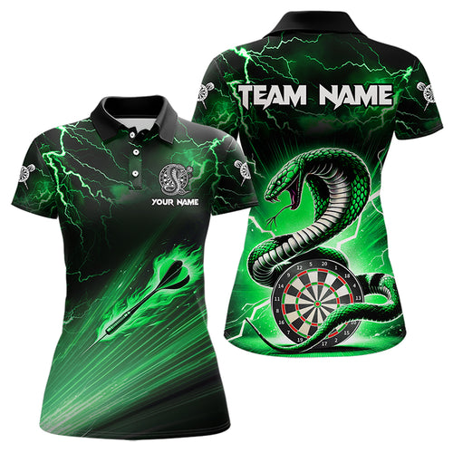 Green Thunder Lightning Custom Cobra Snake Women Dart Shirts Best Dart Jerseys Dart Team Shirts TDM3395