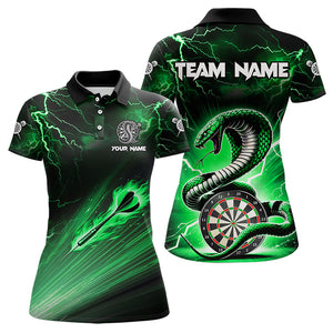 Green Thunder Lightning Custom Cobra Snake Women Dart Shirts Best Dart Jerseys Dart Team Shirts TDM3395