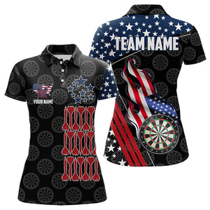 Personalized American Flag Dartboard Waving Women Darts Shirts Custom Patriotic Darts Team Jerseys TDM3403