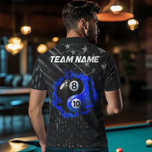 Load image into Gallery viewer, Black US Flag Ying And Yang 8 Ball &amp; 10 Ball Custom Billiard Shirts For Men Funny Billiard Jerseys TDM3540