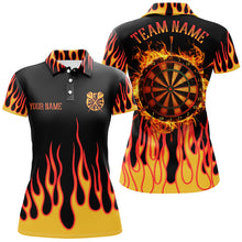 Load image into Gallery viewer, Personalized Orange Darts Board Fire Flame Custom 3D Darts Shirts For Women Darts Team Jerseys TDM1786