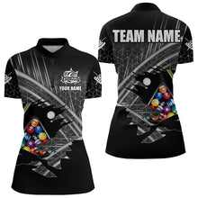 Load image into Gallery viewer, Personalized Billiard Shirts For Women Custom Billiard Pool Ball Jerseys, Billiard Team Shirt |Black TDM3196