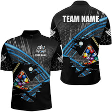 Load image into Gallery viewer, Personalized Billiard Shirts For Men Custom Billiard Pool Ball Jerseys, Billiard Team Shirt | Blue TDM3197