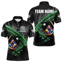 Load image into Gallery viewer, Personalized Billiard Shirts For Men Custom Billiard Pool Ball Jerseys, Billiard Team Shirt | Green TDM3198