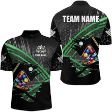 Load image into Gallery viewer, Personalized Billiard Shirts For Men Custom Billiard Pool Ball Jerseys, Billiard Team Shirt | Green TDM3198