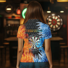 Load image into Gallery viewer, Personalized Dartboard Ice And Fire 3D Printed Women Darts Shirts Custom Darts Jerseys For Team TDM2474