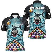 Load image into Gallery viewer, Personalized Pool Ball And Shark Billiard Shirts For Men Custom Unique Team League Billiard Jerseys TDM2970