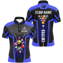 Load image into Gallery viewer, Personalized Blue Jersey 10 Ball Billiard Shirt For Men Custom 3D Billiard Balls Pool League Shirts TDM1806
