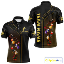 Load image into Gallery viewer, Funny DNA Wine Billiard Shirt For Men Custom Pool Team Shirts, Billiard Jersey Polo &amp; Zip |Yellow TDM5193