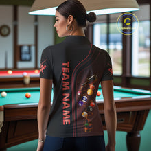 Load image into Gallery viewer, Funny DNA Wine Billiard Shirt For Women Custom Pool Team Shirts, Billiard Jersey Polo &amp; 1/4 Zip|Red TDM5194