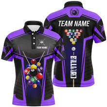 Load image into Gallery viewer, Personalized Purple Jerseys Billiard Balls Men Polo &amp; 1/4 Zip Shirts Custom 3D Pool League Shirts TDM1610