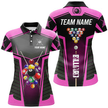 Load image into Gallery viewer, Personalized Pink Jerseys Billiard Balls Women Polo &amp; 1/4 Zip Shirts Custom 3D Pool League Shirts TDM1611
