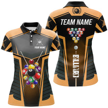 Load image into Gallery viewer, Personalized Orange Jerseys Billiard Balls Women Polo &amp; 1/4 Zip Shirts Custom 3D Pool League Shirts TDM1612