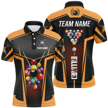 Load image into Gallery viewer, Personalized Orange Jerseys Billiard Balls Men Polo &amp; 1/4 Zip Shirts Custom 3D Pool League Shirts TDM1612