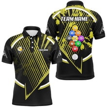 Load image into Gallery viewer, Personalized Billiard Ball 9 Tournament Sport Shirts For Men Custom Yellow 9 Ball Pool Team Jerseys TDM1814