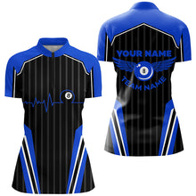 Load image into Gallery viewer, Multicolor Billiard Jerseys Custom Women Quarter-Zip Shirts, Billiard Tournament Team Shirts TDM2498