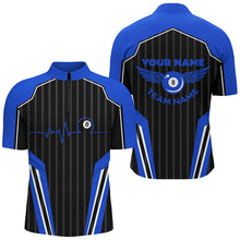 Load image into Gallery viewer, Multicolor Billiard Jersey For Men Custom Billiard 1/4 Zip Shirts, Billiard Tournament Team Shirts TDM2498