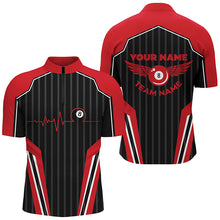 Load image into Gallery viewer, Multicolor Billiard Jersey For Men Custom Billiard 1/4 Zip Shirts, Billiard Tournament Team Shirts TDM2498