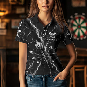 Personalized Black White Darts Arrow Thunder Lightning Dart Shirt For Women Custom Eagle Dart Jerseys TDM3730