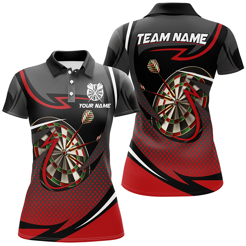 Personalized Dartboard 3D Printed Darts Shirts For Women Custom Darts Team Jerseys Attire |Red TDM1821