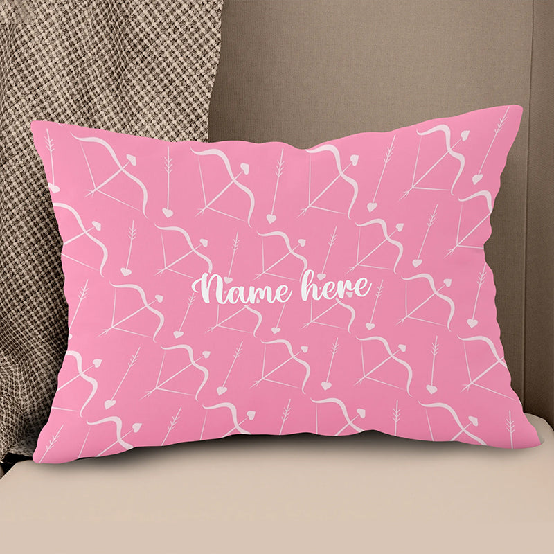 Archery Bows And Arrows Custom Pink Throw Pillows, Valentines Day Gifts TDM0913