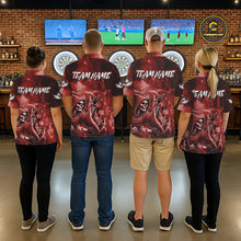 Load image into Gallery viewer, Red Grim Reaper Galaxy Dart Shirt For Women Custom Darts Jersey Pocket Option TDM6081