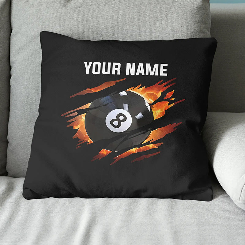8 Ball Pool Fire 3D Printed Billiard Pillow Custom Unique Throw Pillow TDM0744