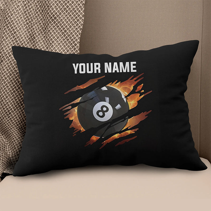 8 Ball Pool Fire 3D Printed Billiard Pillow Custom Unique Throw Pillow TDM0744