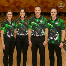 Load image into Gallery viewer, Personalized St Patrick Day Bowling Shirt For Women, Funny Shamrock Luckiest Bowling Team Jersey TDM5746