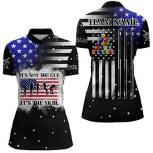 Load image into Gallery viewer, It&#39;s The Skill Custom American Flag Women Billiard Shirt Funny Billiard Jersey|Black TDM3571