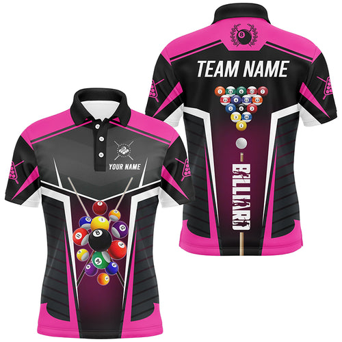 Personalized Pink Jerseys Billiard Balls Shirts For Men Custom 3D Billiard Pool League Shirts TDM1833