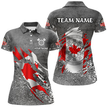 Load image into Gallery viewer, Personalized Grey Grunge Canadian Flag Darts Shirts For Women Custom Patriotic Darts Team Jerseys TDM2510