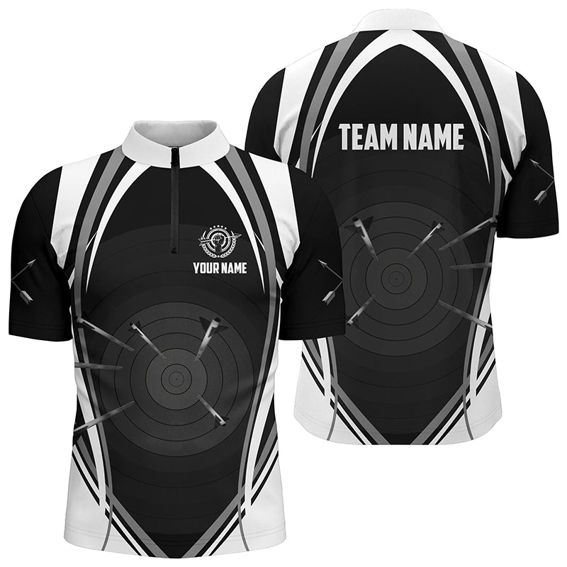 Personalized Archery Target And Arrows 3D Men Quarter-Zip Shirts Custom Archery Jerseys TDM0599
