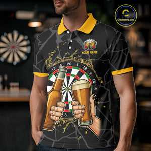 Funny Darts And Beer Aim For Fun Drink For Cheer Custom Men Darts Shirts, Drinking Darts Jerseys TDM4380